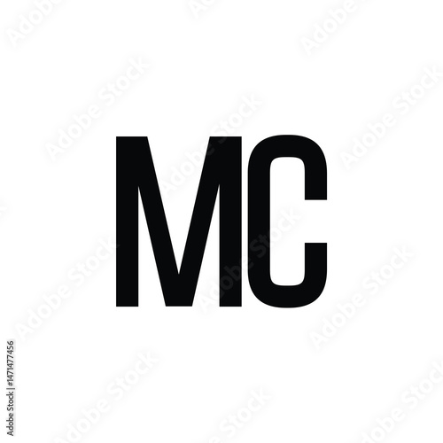MC monogram logo design letter text name symbol monochrome logotype alphabet character simple logo