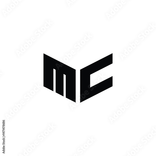 MC monogram logo design letter text name symbol monochrome logotype alphabet character simple logo