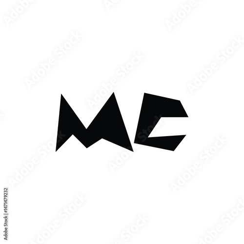 MC monogram logo design letter text name symbol monochrome logotype alphabet character simple logo