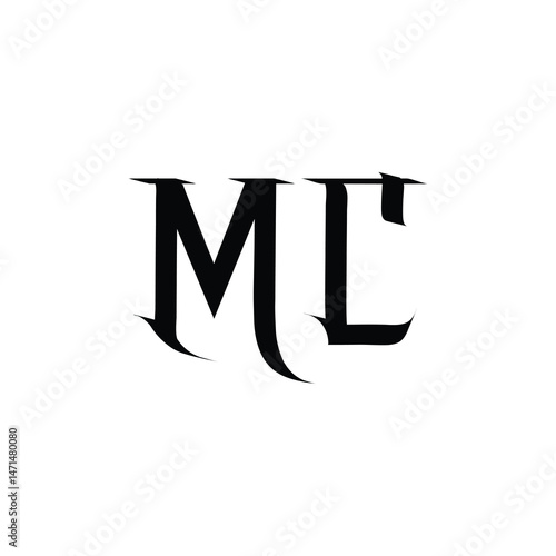MC monogram logo design letter text name symbol monochrome logotype alphabet character simple logo