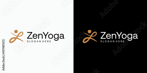 Vector logo design of initial letter Z in the shape of a person with a modern, simple, clean and abstract style. Icon for business, sports and personal branding.