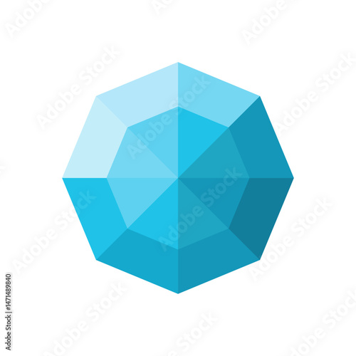 elegant beautiful blue diamond perfect for important event or romantic luxury gift vector illustration design