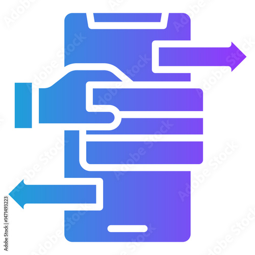E-Transfer glyph gradient icon