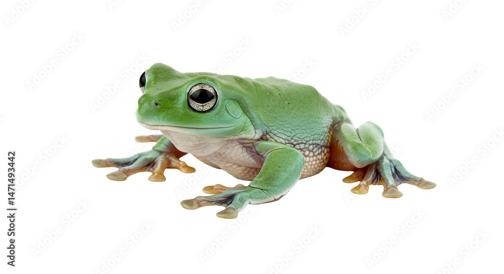 Obraz premium Annam Flying Frog Gliding Above Leaf