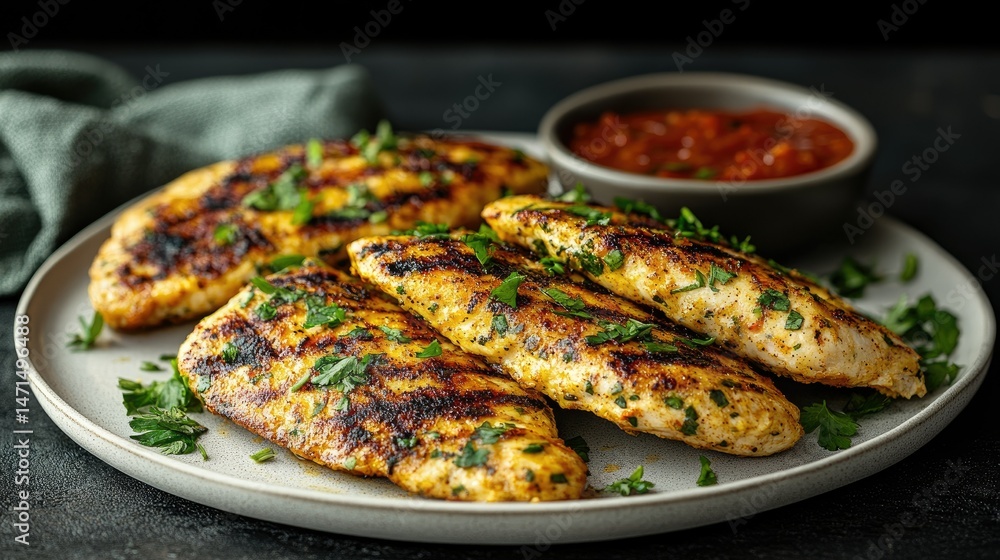 Grilled Chicken Breast with Tomato Sauce Grilled Chicken Breast with Tomato Sauce