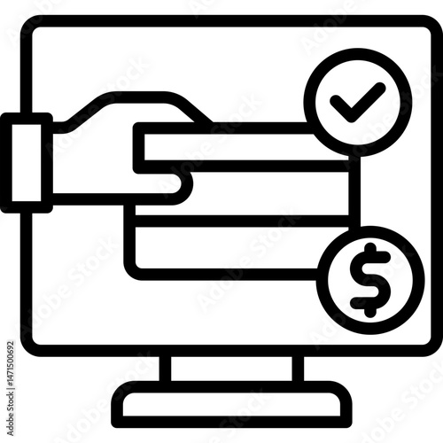 Payment Portal line icon