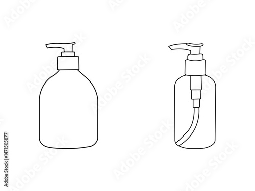 Hand sanitizer bottle line icon. linear style sign for mobile concept and web design. Hand Sanitizer Bottle Vector Icon Sanitation Product Design. 