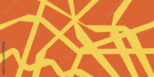 Yellow and orange angular illustration background. Abstract vector backdrop design.