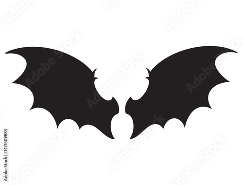 DRAGON WINGS SILHOUETTE WHITE BACKGROUND