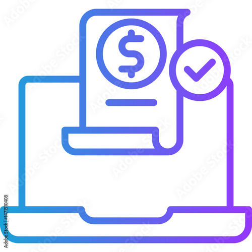 E-Receipt line gradient icon