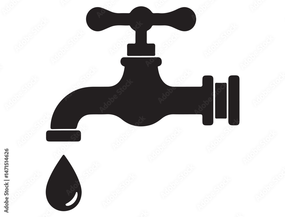 DRIPPING FAUCET SILHOUETTE DRIPPING FAUCET SILHOUETTE