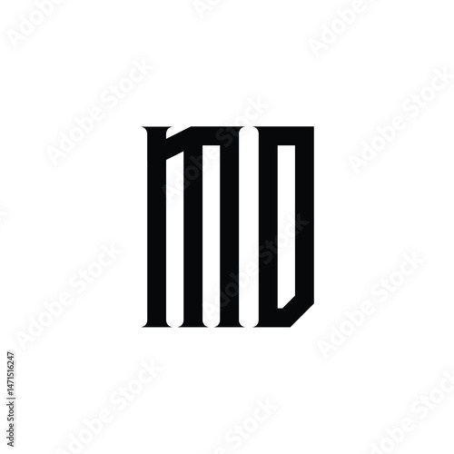 MD monogram logo design letter text name symbol monochrome logotype alphabet character simple logo