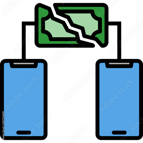 Split Payments lineal color icon