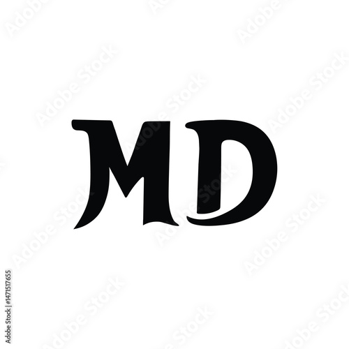 Free Download MD monogram logo design letter text name symbol monochrome logotype alphabet character simple logo - GFXLoad