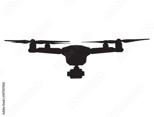 DRONE SILHOUETTE WHITE BACKGROUND