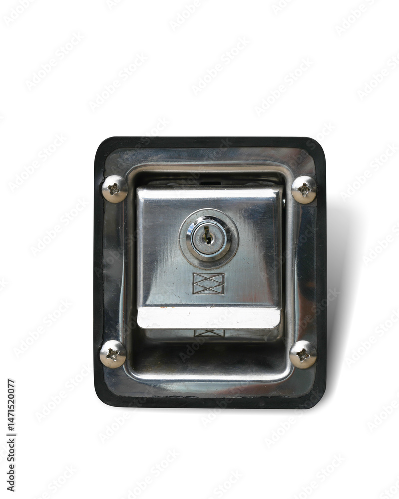 Fototapeta premium Metal key box isolated on white background. This has clipping path.