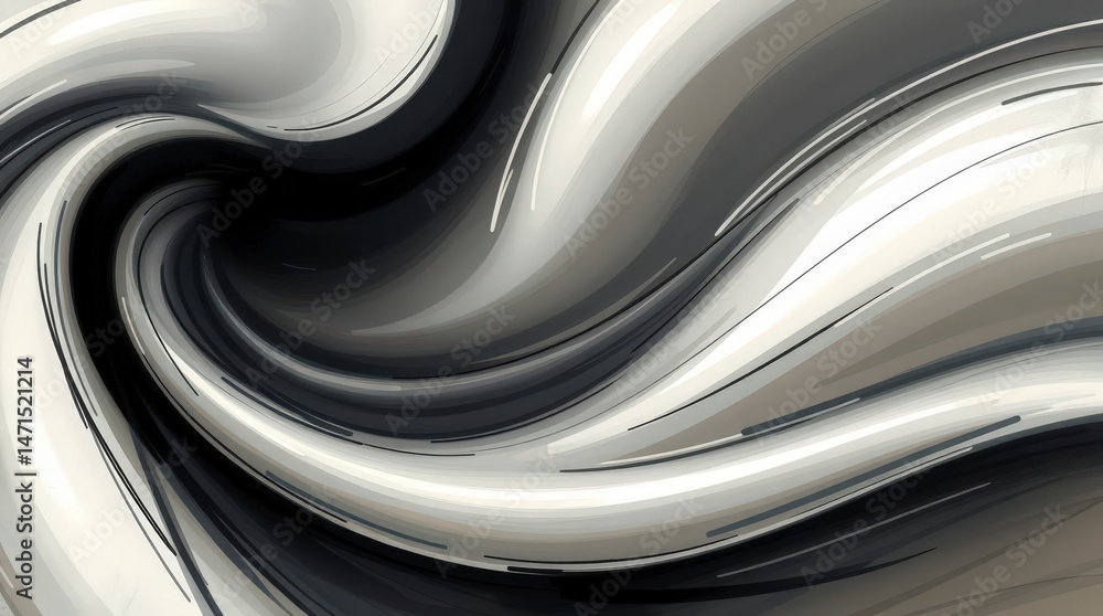 Abstract Swirls in Grayscale Abstract Swirls in Grayscale