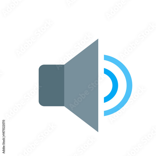Illustration of a speaker icon with sound waves emanating, indicating audio output or volume control