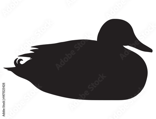 DUCK SILHOUETTE WHITE BACKGROUND