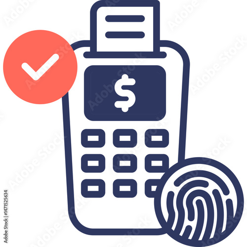Biometric Pay mixed color icon