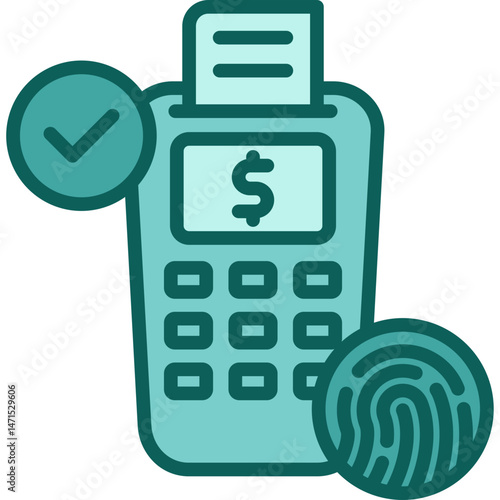 Biometric Pay solid icon