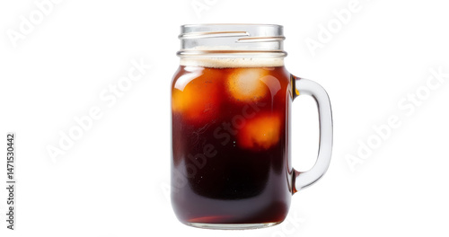 Iced Coffee on Transparent Background for Beverage Ads and Cafe Menus