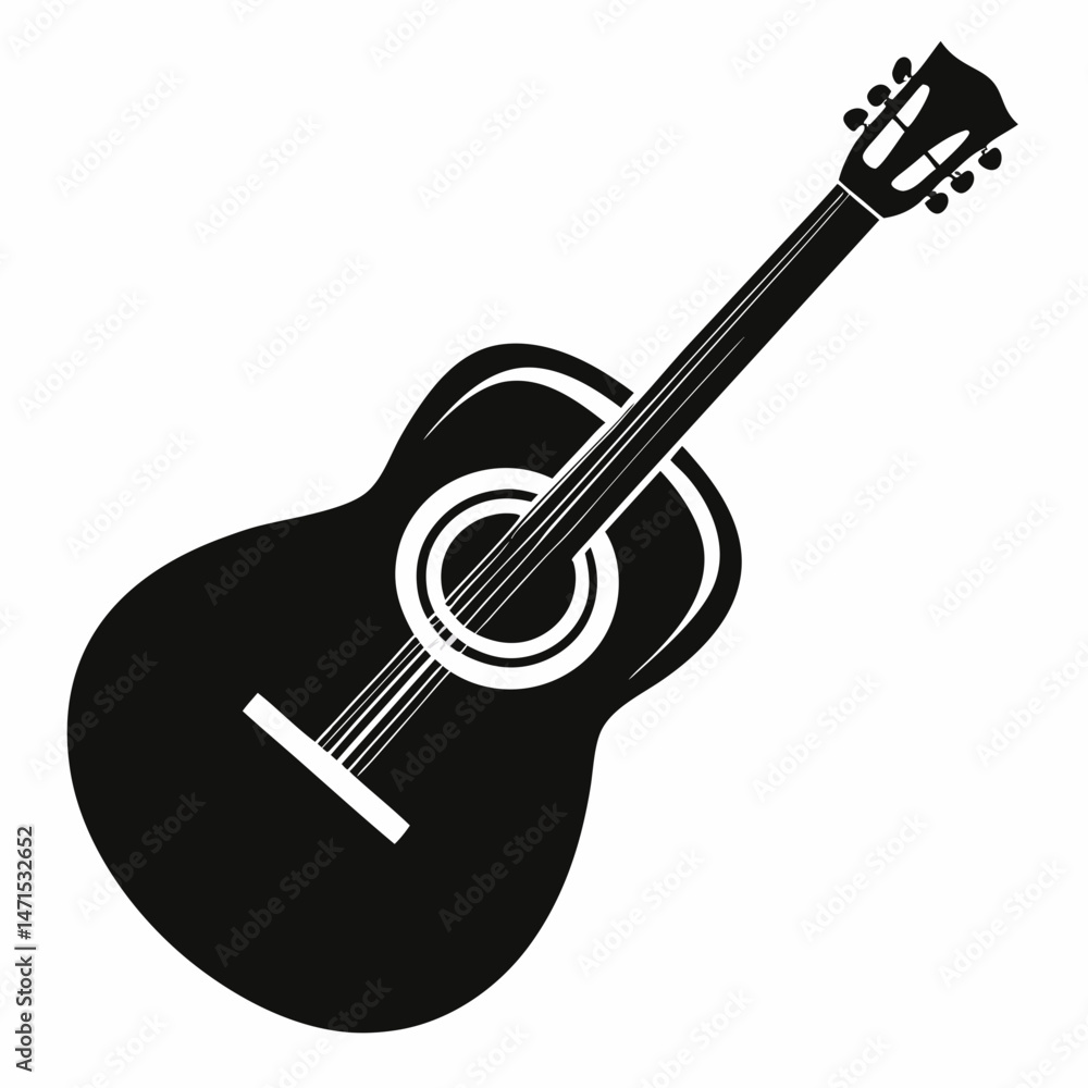 Fototapeta premium acoustic guitar isolated on white