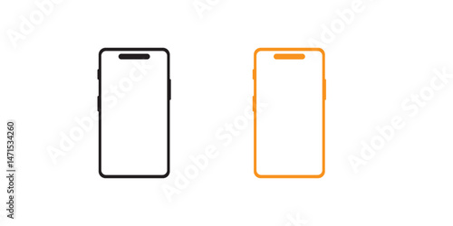 Modern Smartphone Set Vector Illustration Mockup