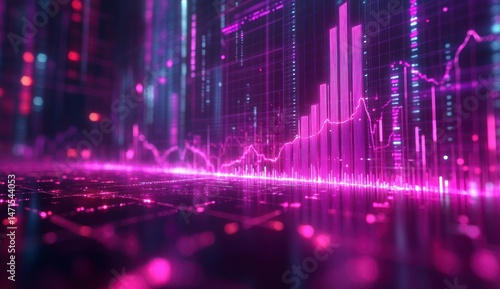 Digital data analytics with rising graph