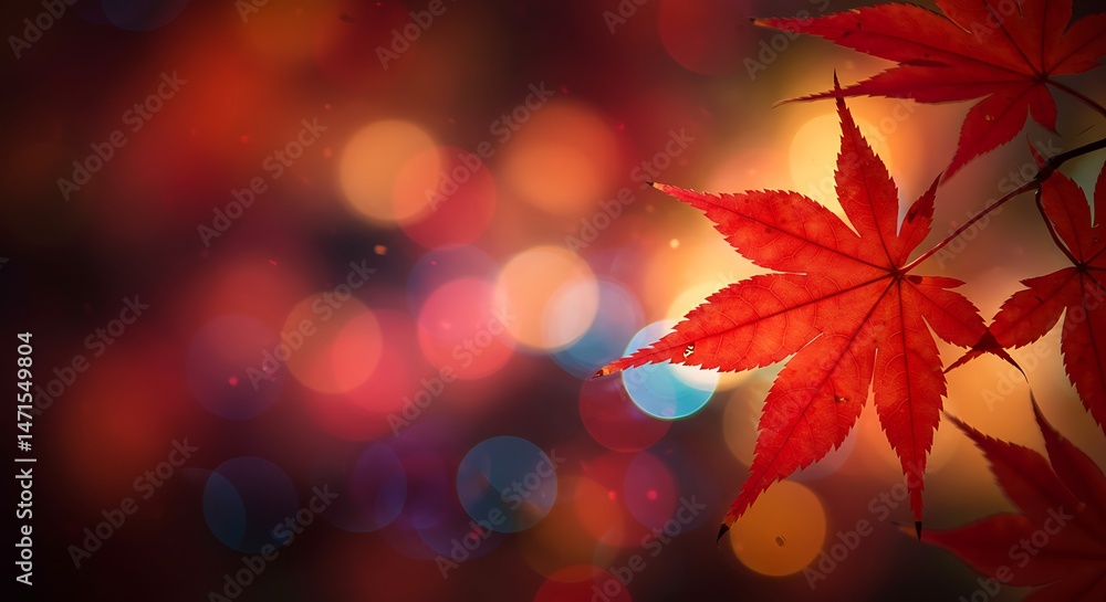 Autumn Foliage with Soft Lights Autumn Foliage with Soft Lights