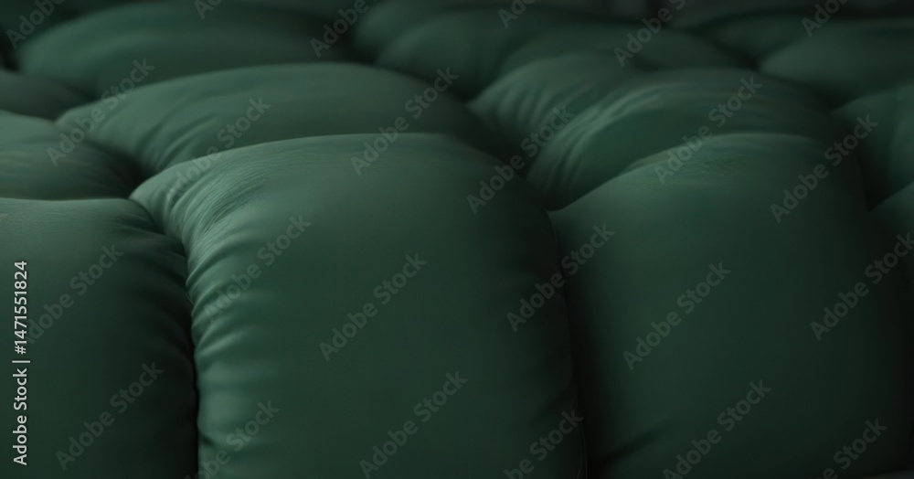 Obraz premium Deep green velvet upholstery fabric, close-up detail , textile, texture