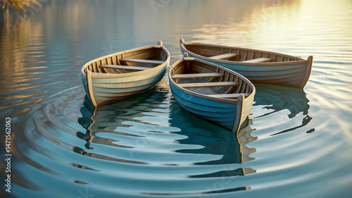 Wallpaper Mural boats on the river Torontodigital.ca