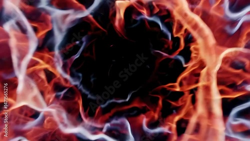 Abstract Fire Vortex Burning Energy Motion Background