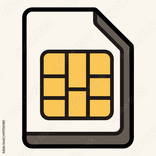 sim card isolated on white