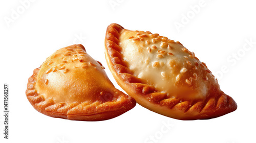 Golden Pastry Duo: a delicious close-up shot of golden baked pastry, fresh and ready to tempt the taste buds. This image exudes warmth and showcases the artistry of classic pastries.