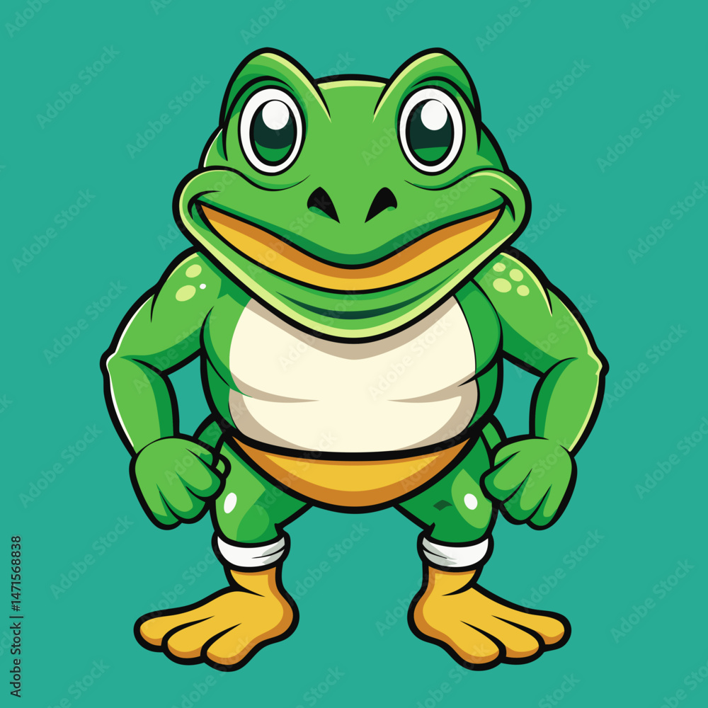 Fototapeta premium funny frog cartoon