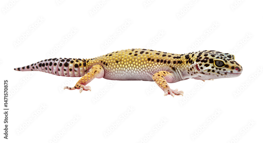 Leopard Gecko on Desert Rock Leopard Gecko on Desert Rock