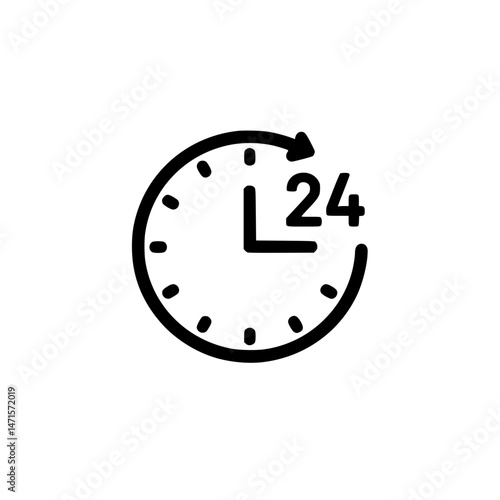 24 Hour Clock Icon
