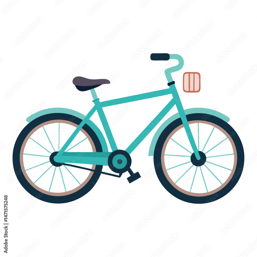 Fototapeta premium Bicycle vector image on white background