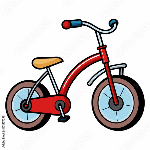 Minimal Tricycle Vector on White Background