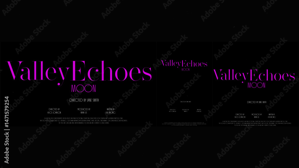 Cinematic Film Title Card, Movie Poster Typography Overlay 12 | Fully ...