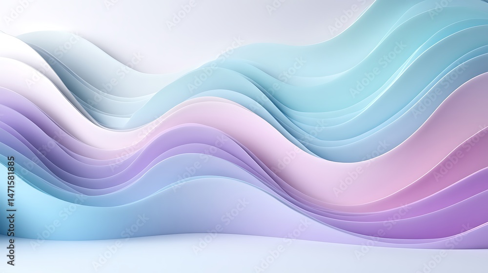 Obraz premium Pastel Wave Abstract Background. (2)