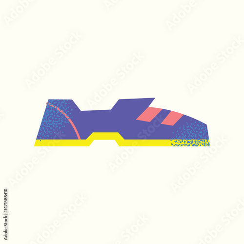Set of cycling gear and accessories road bike, helmet, gloves, sunglasses, bottle, jersey, shorts, shoes, chain, saddle, wheels, socks. Flat vector illustration Cycling sport outdoor activity concept