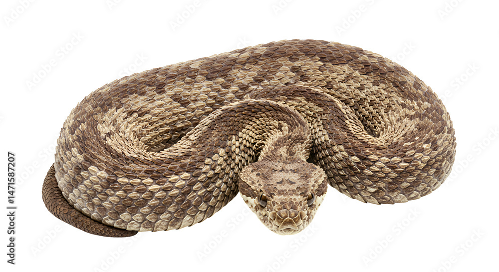 Fototapeta premium Puff Adder Coiled on Sandy Soil