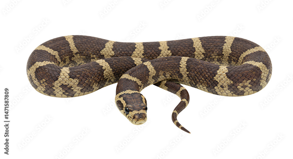 Obraz premium Milk Snake Slithering Across Rock