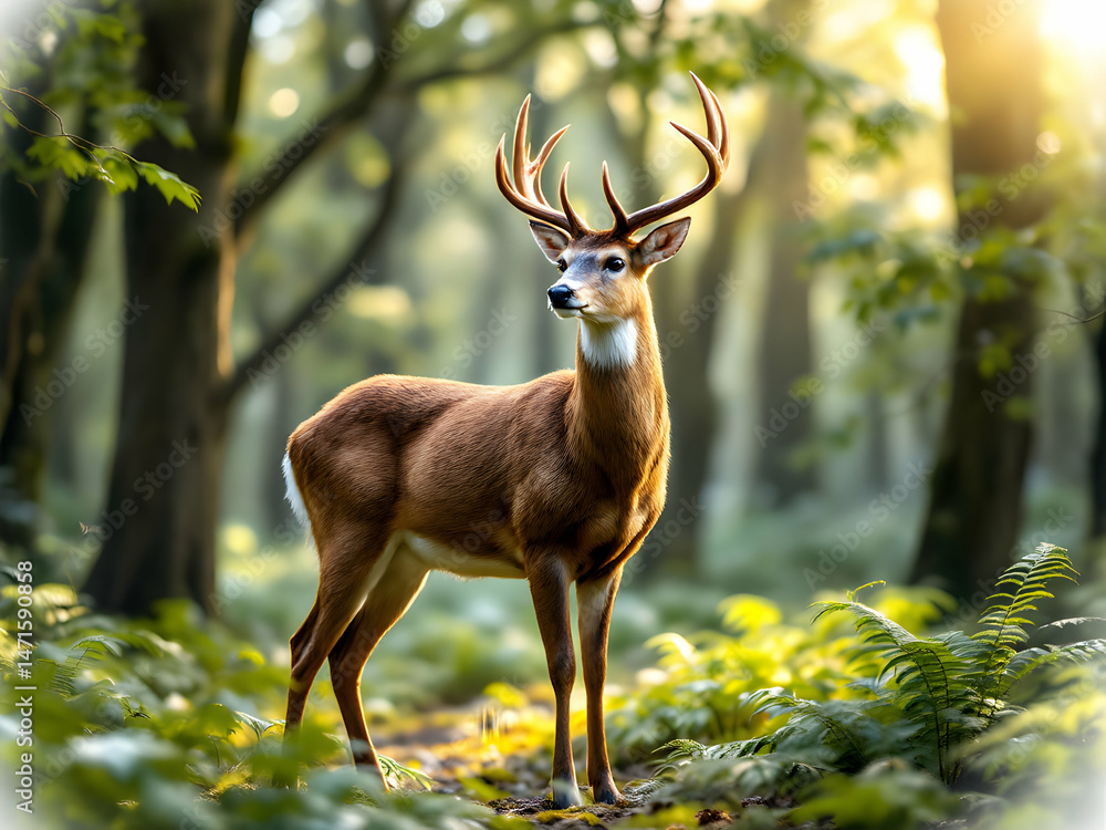 Fototapeta premium white tailed deer