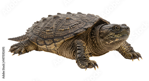 Alligator Snapping Turtle in Murky Water