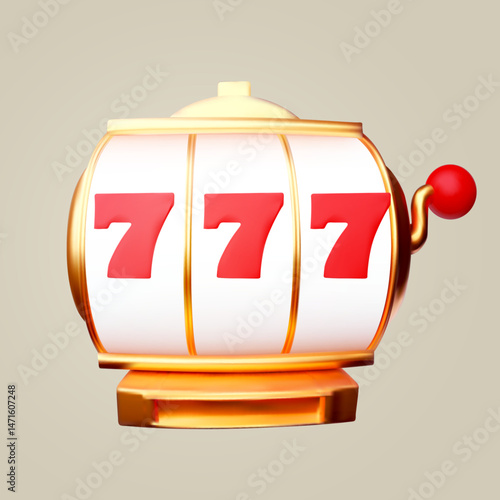 Slot mashine. 777 jackpot win design