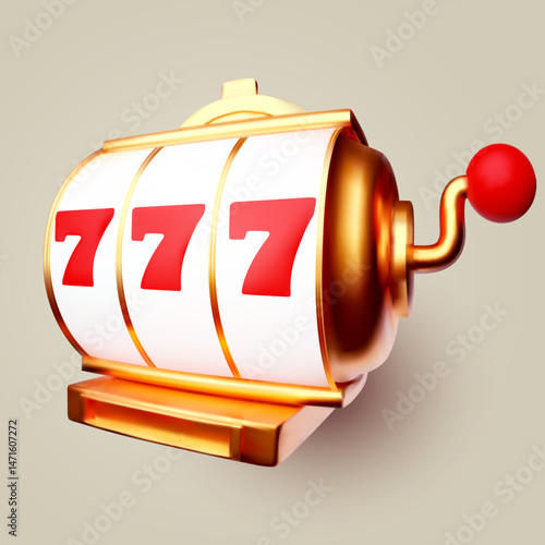 Slot mashine. 777 jackpot win design