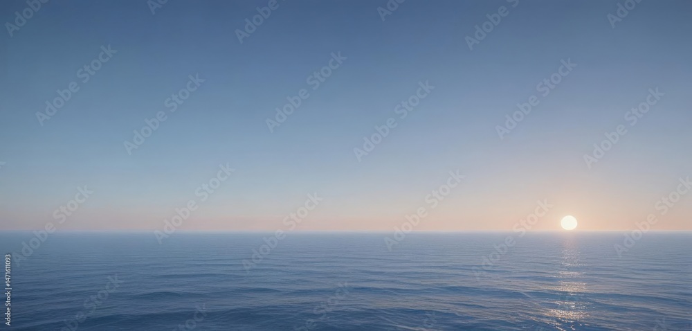 Fototapeta premium Gentle ombre from pale to deep sky blue, calming effect , modern, vibe